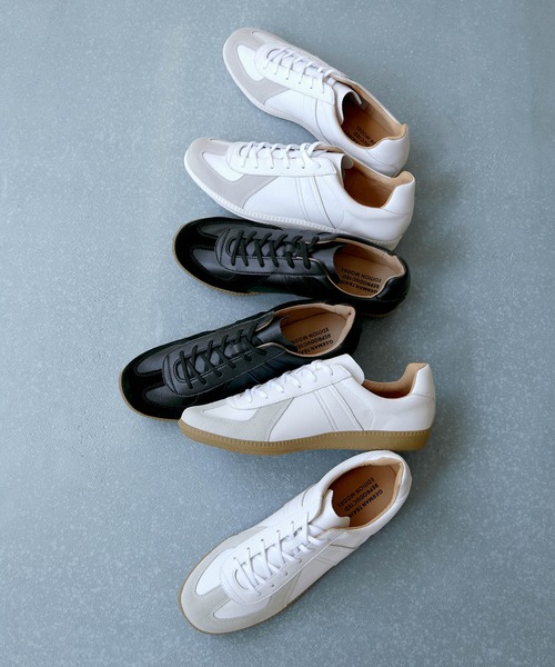 「GERMAN TRAINER」 ローカットスニーカー 38 ホワイト×ホワイト メンズ_画像8