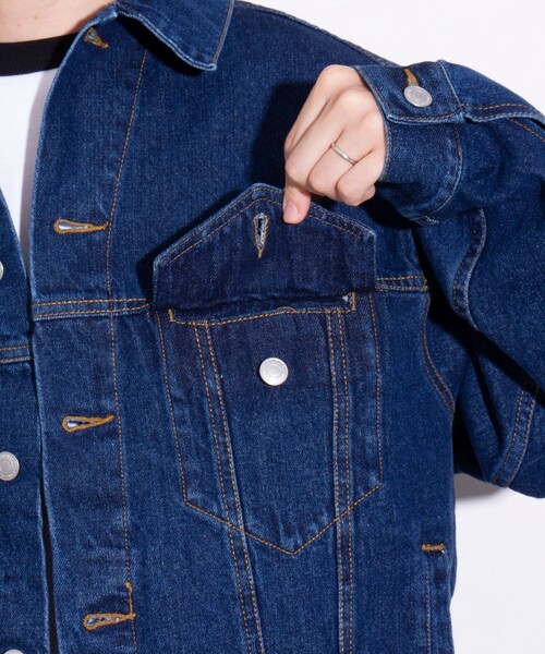 「GLOSTER」 デニムジャケット M インディゴブルー メンズ_画像9