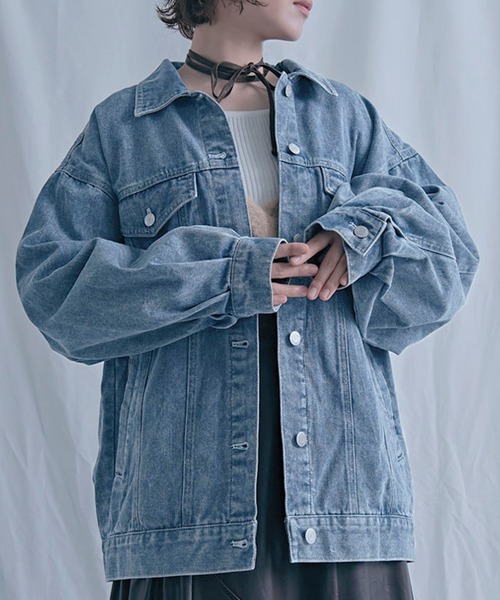 Social GIRL（ソーシャルガール） デニムジャケット L ライトブルー