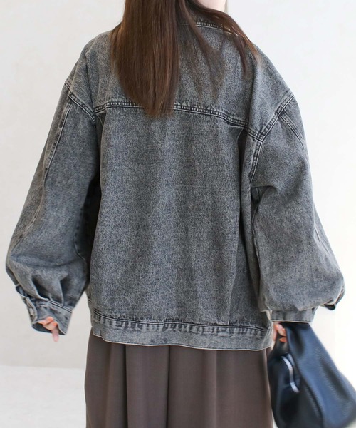 「Social GIRL」 デニムジャケット L ライトブルー レディース_画像7