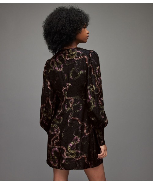 「ALLSAINTS」 長袖ワンピース 4 グリーン系その他 レディース_画像6