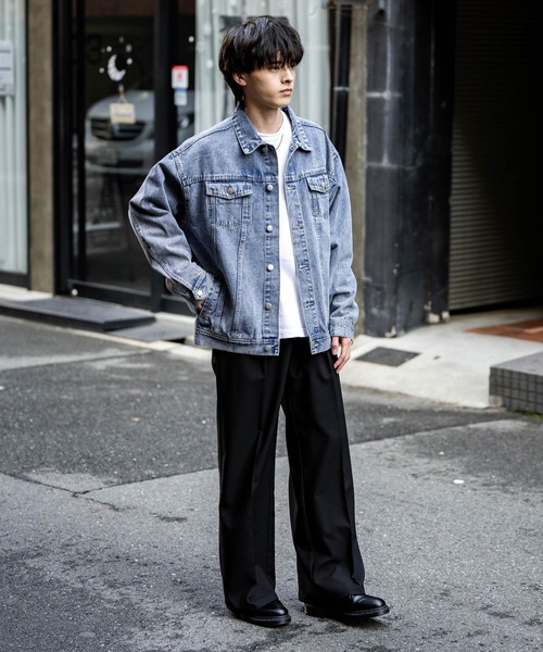 「Rocky Monroe」 デニムジャケット L ブラック メンズ_画像7