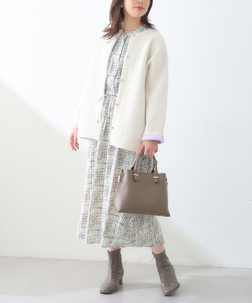 「natural couture」 ニットカーディガン FREE ピンク レディース_画像6