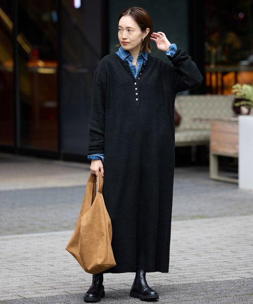 SLOBE IENA（スローブイエナ） ワンピース エアリーヘンリーニット