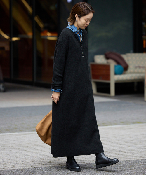 SLOBE IENA（スローブイエナ） ワンピース エアリーヘンリーニット