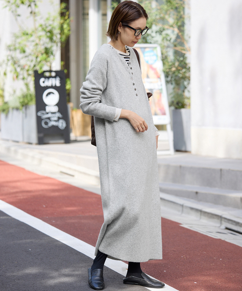 SLOBE IENA（スローブイエナ） ワンピース エアリーヘンリーニット