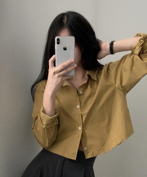 「MAISON DE THERESE」 長袖シャツ M サックスブルー レディース_画像8