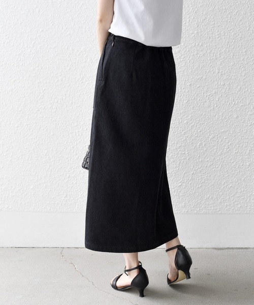 「SHIPS.me」 デニムスカート S ネイビー レディース_画像3