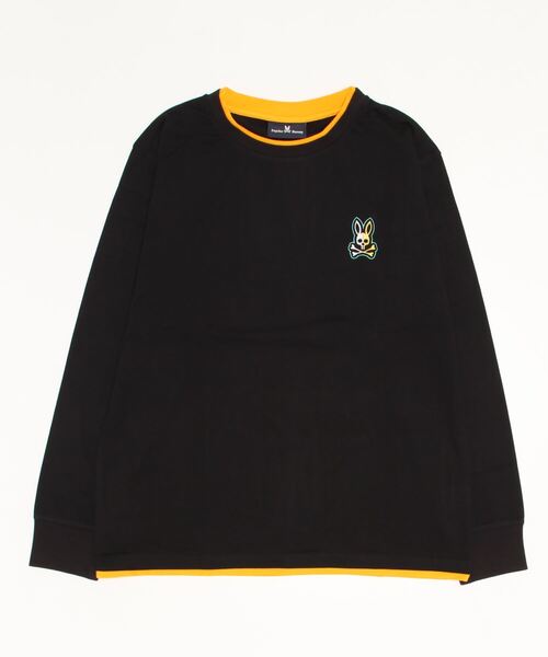 Psycho Bunny（サイコバニー） 長袖Tシャツ MEDIUM ブラック メンズ