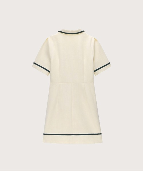 「LA POMME petit」 シャツワンピース LARGE ペールイエロー レディース_画像7