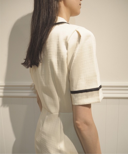 「LA POMME petit」 シャツワンピース LARGE ペールイエロー レディース_画像9
