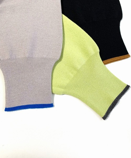 「Q」 長袖ニット MEDIUM ブルー レディース_画像3