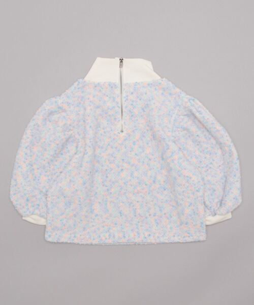 「lilLilly」 半袖ニット FREE ブルー レディース_画像2