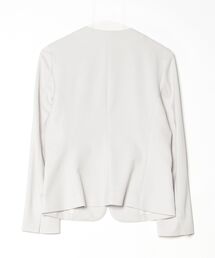 「INED CLARO」 ノーカラージャケット 9号 グレー レディースの画像2
