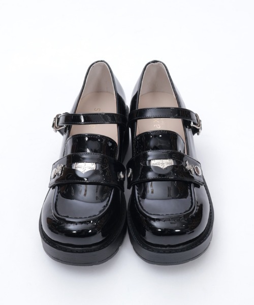 axes femme♥ハートメルヘン♥ブラック×ホワイト♥2WAYチュニ♥Ꮇ axes femme（アクシーズ ファム） パンプス 2WAYフロント