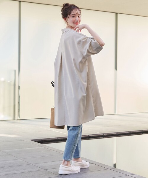 「Tiaclasse」 シャツワンピース FREE ブルー レディース_画像9