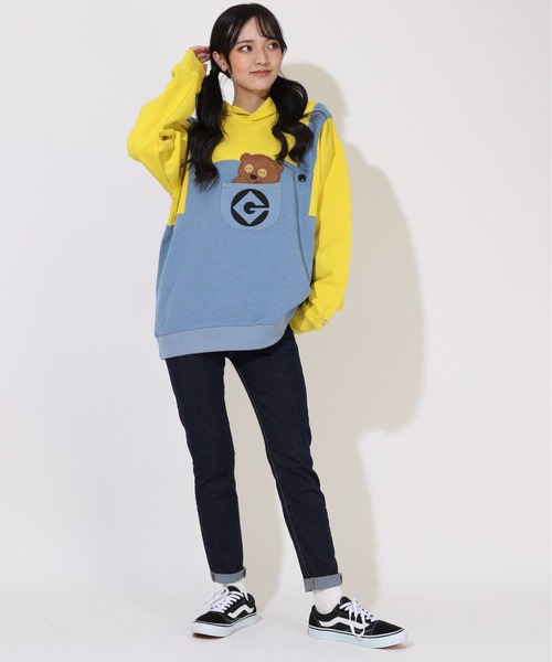 「MINIONS」 長袖カットソー L イエロー レディース_画像3