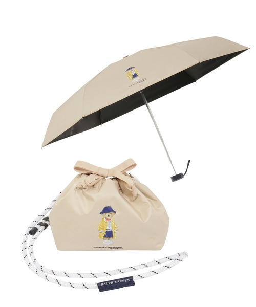 新品☆タグ付き　Ralph Lauren 折りたたみ傘 日傘折りたたみ　日本製 POLO RALPH LAUREN（ポロ・ラルフローレン） 折りたたみ傘 遮光100