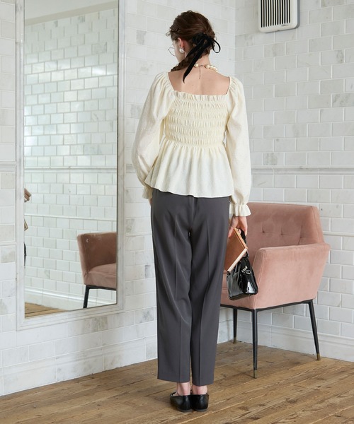 【完売品】TWILL ラウンドペプラムボリュームブラウス BREEZEMOVE ボリュームブラウス / UNFILO | ファッション通販 【公式