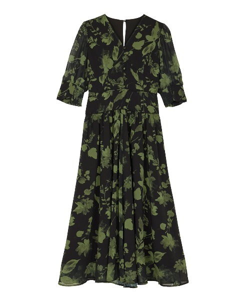 Ameri（アメリ） ドレス GRAINY FLOWER CHIFFON DRESS : ZOZOTOWN