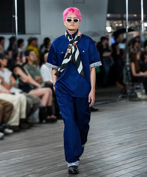シャツ BANDANA HALF ZIP SHIRT メンズ
