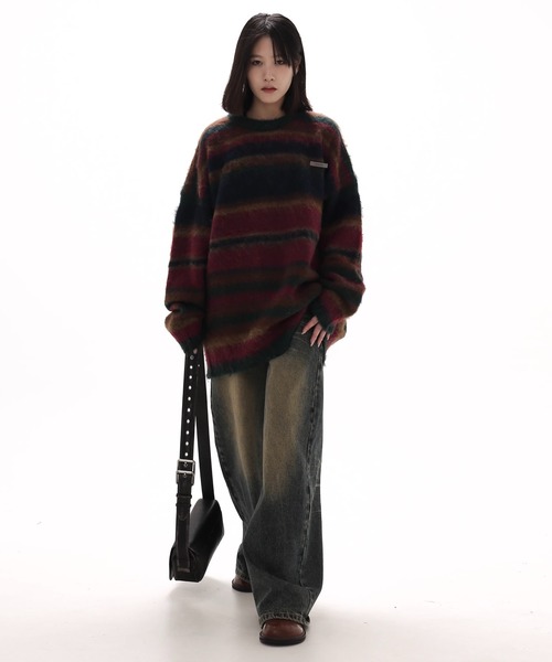 「WESTBOY」 長袖ニット M グレー メンズ_画像3