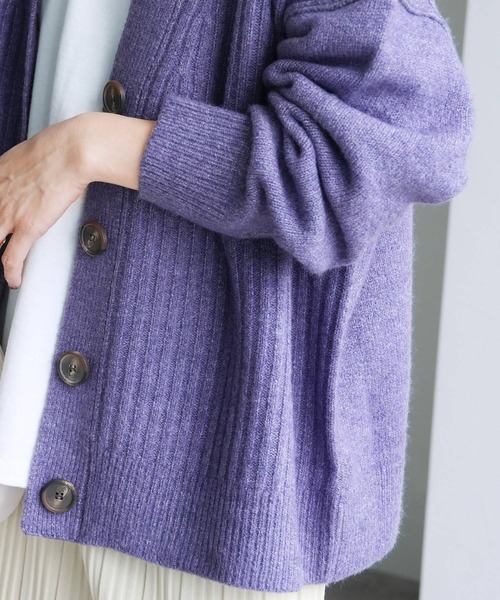 「reca」 ニットカーディガン FREE グレイッシュベージュ レディース_画像7