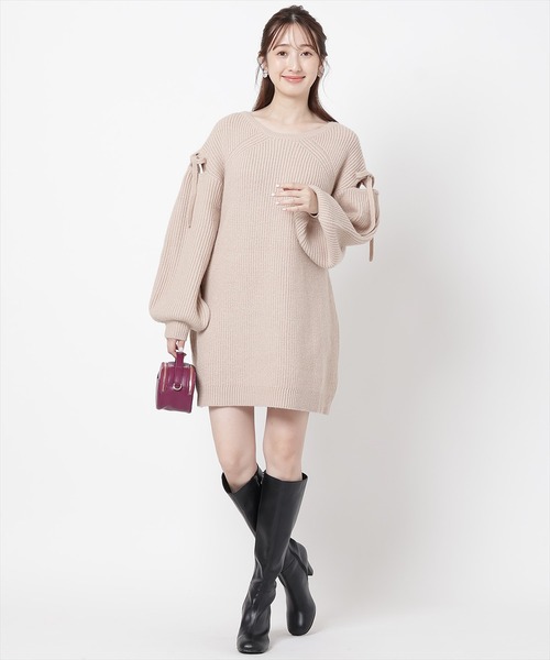 「WILLSELECTION」 ニットワンピース MEDIUM グレー レディース_画像2
