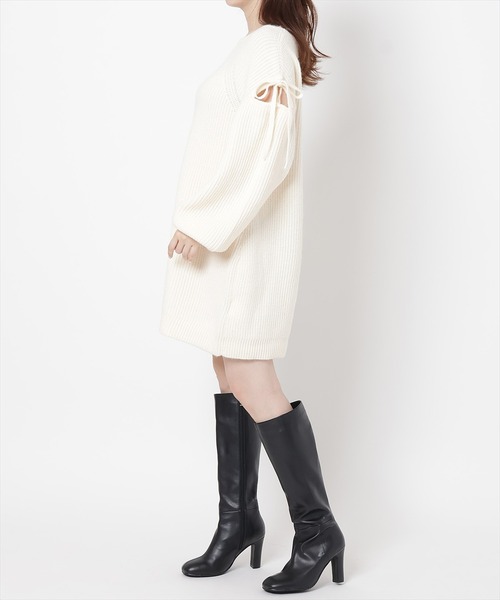 「WILLSELECTION」 ニットワンピース MEDIUM グレー レディース_画像6