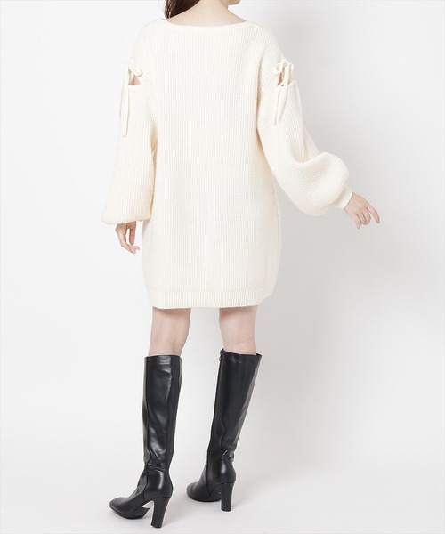 「WILLSELECTION」 ニットワンピース MEDIUM グレー レディース_画像7