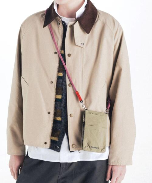 トポロジー フラットサコッシュ ショルダーバッグ ナイロン カーキ Topologie（トポロジー） ショルダーバッグ Flat Sacoche Small