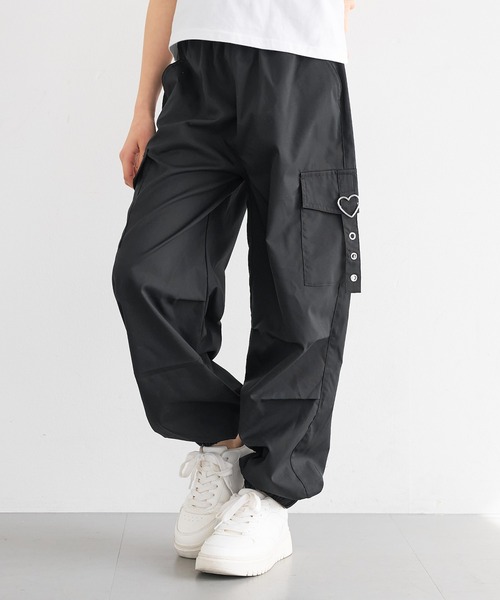 coca（コカ） ワイドパンツ パンツ キッズ ハートバックルパラシュート