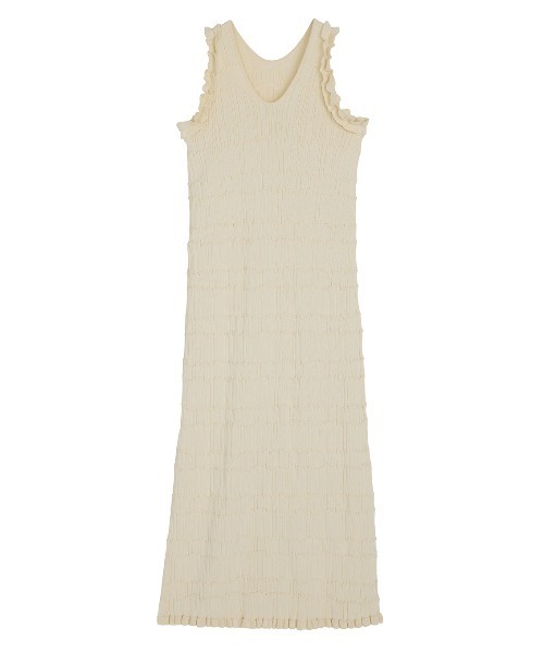 Ameri（アメリ） ワンピース MEDI 2WAY WAVY FRILL KNIT DRESS