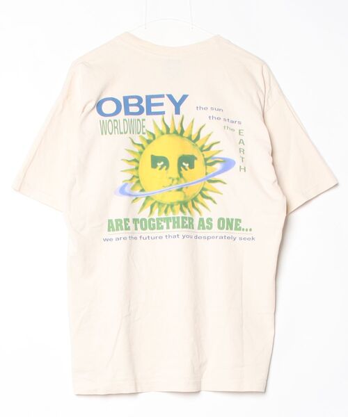 「OBEY」 半袖Tシャツ M ベージュ メンズ_画像2