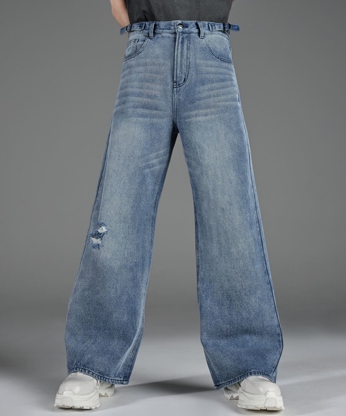 「ADRER」 デニムパンツ M グレー メンズ_画像4