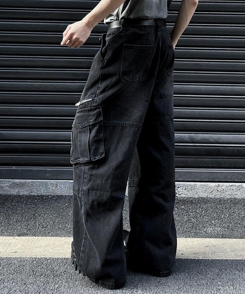 「JOHNNY WOLF」 デニムパンツ M ブラック メンズ_画像6