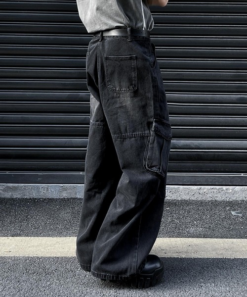 「JOHNNY WOLF」 デニムパンツ M ブラック メンズ_画像7