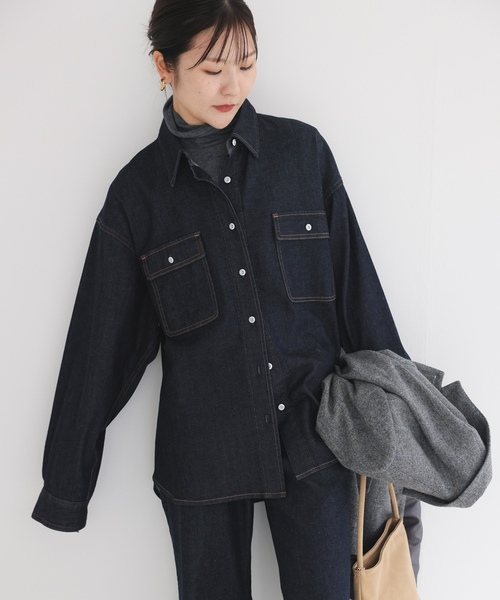 「Healthy denim」 長袖シャツ FREE ブルー レディース_画像5