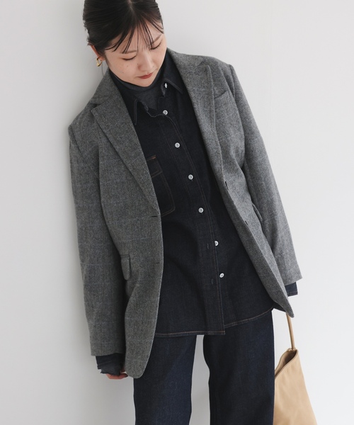 「Healthy denim」 長袖シャツ FREE ブルー レディース_画像9