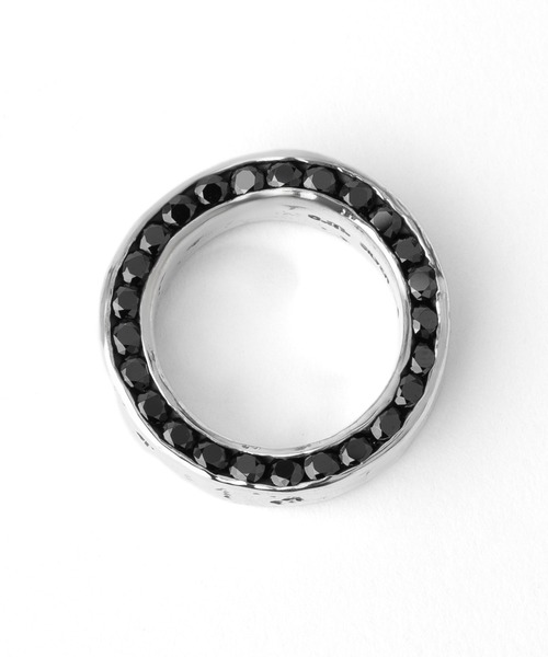 指輪 リング SILVER925ブラックジルコニア埋め込みリング/メンズ/レディース/26SS レディース メンズの画像