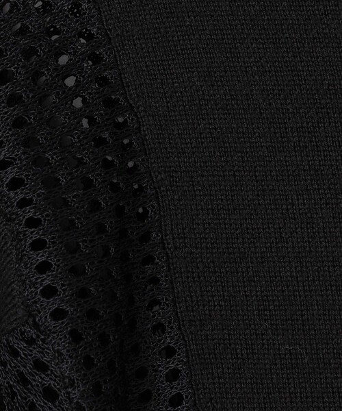 ニット セーター diotima Merino Mesh Stripe メッシュコンビ タートルネックニット レディースの画像