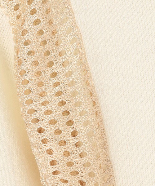 ニット セーター diotima Merino Mesh Stripe メッシュコンビ タートルネックニット レディースの画像