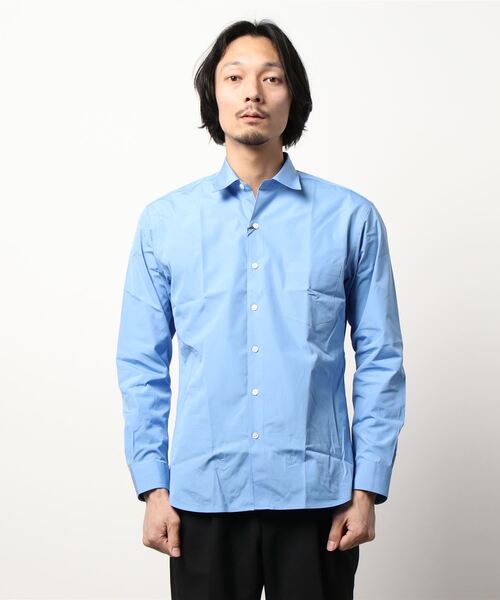 「THOMAS MASON」 長袖シャツ「URBAN RESEARCHコラボ」 LARGE ロイヤルブルー メンズ_画像2