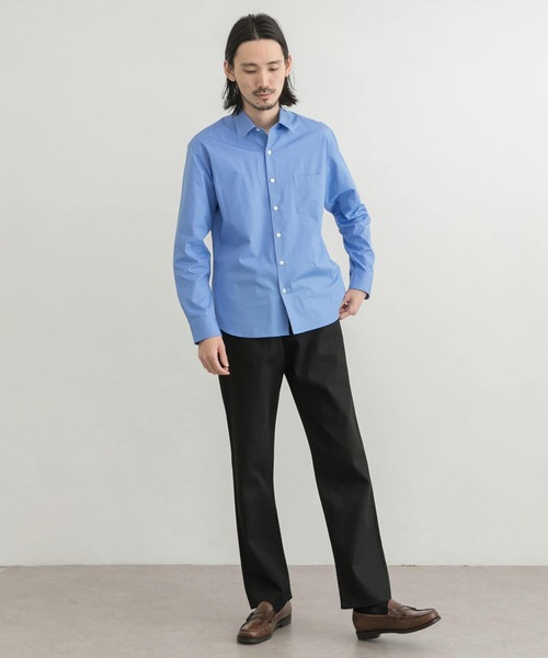 「THOMAS MASON」 長袖シャツ「URBAN RESEARCHコラボ」 LARGE ロイヤルブルー メンズ_画像5