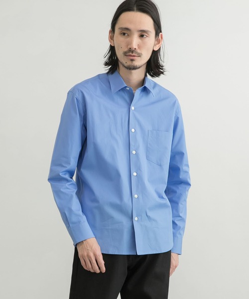 「THOMAS MASON」 長袖シャツ「URBAN RESEARCHコラボ」 LARGE ロイヤルブルー メンズ_画像8