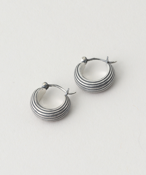ピアス OCUCCI/オクチ Pierce Hoop-stripe ピアス レディースの画像