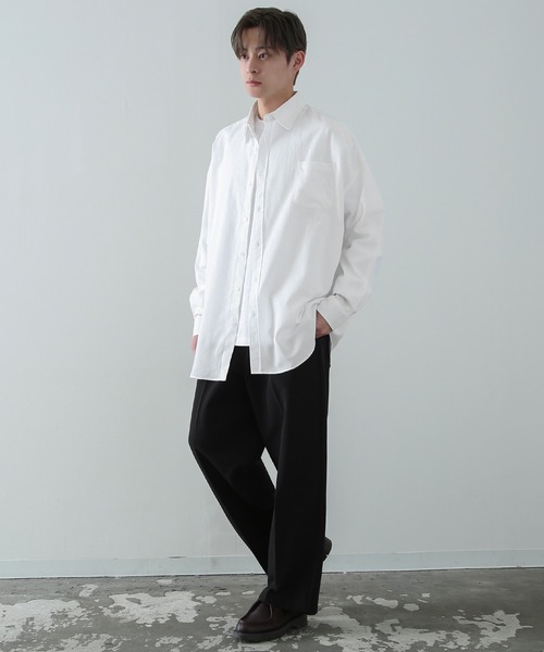 「NULL」 長袖シャツ LARGE サックスブルー メンズ_画像8