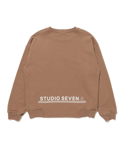 「STUDIO SEVEN」 スウェットカットソー MEDIUM ネイビー メンズ_画像6