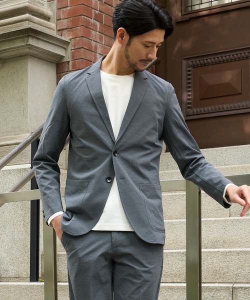 「TETE HOMME」 セットアップ MEDIUM グレー メンズ_画像8