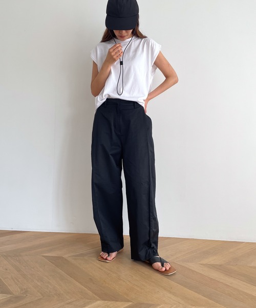 「CANAL JEAN」 「rcw」ノースリーブトップス ONE SIZE ブラック レディース_画像4